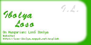 ibolya loso business card